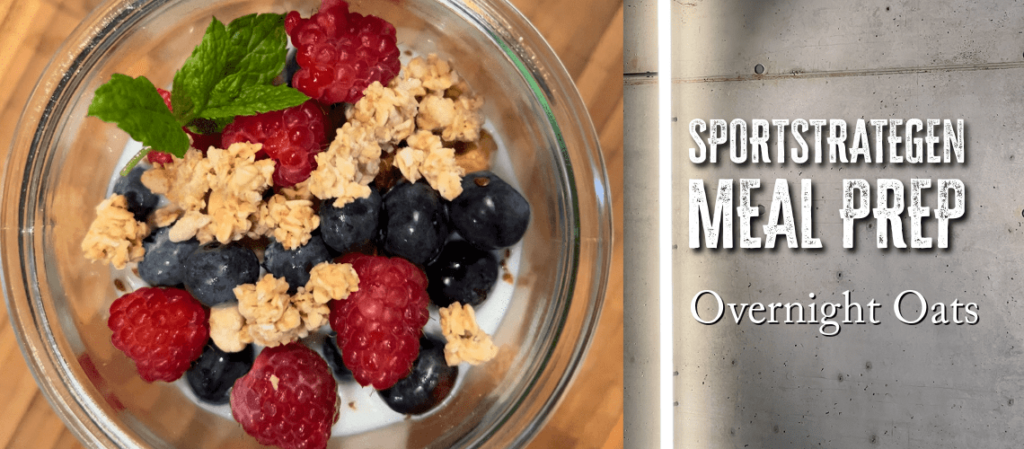 Overnight Oats sind Sven's Breakfast-Tipp der Woche. Die Overnight Oats lassen sich prima als Meal Prep vorbereiten, sparen dir ein paar Minuten Zeit am Morgen und schmecken auch am nächsten Tag im Office!