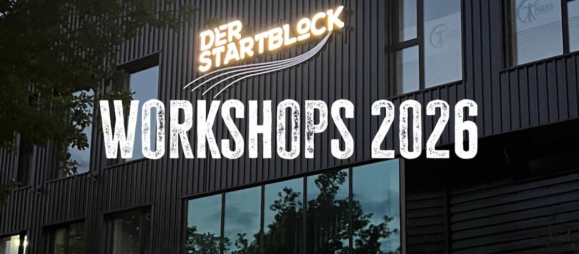 Außenansicht des STARTblock-Gebäudes, in dem die Workshops 2026 stattfinden.